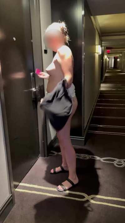 Husband walking me into my bull's room