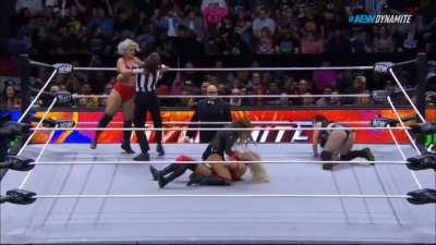 Toni & Mariah overcome the tactics of their trashy opponents & are victorious, but then Toni get sneak attacked by the so called 