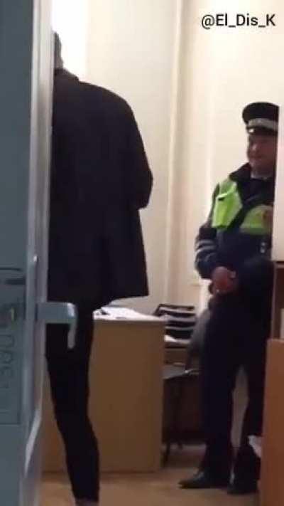 He's still at the party