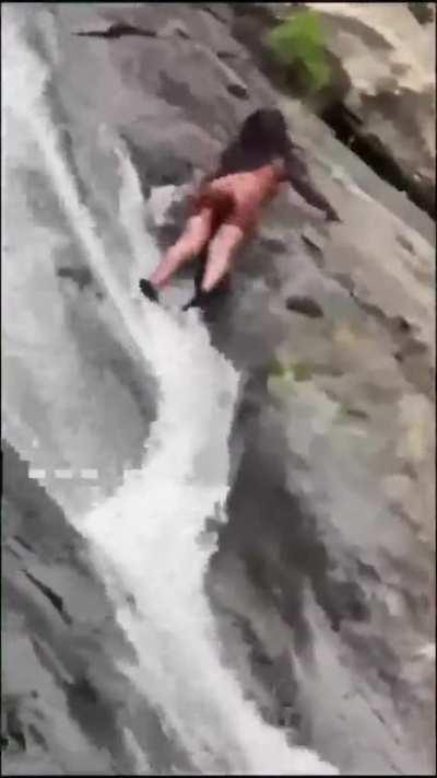 Instagram Selfie on Waterfall Gone Wrong