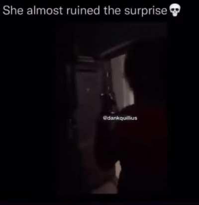 to spoil the surprise birthday party