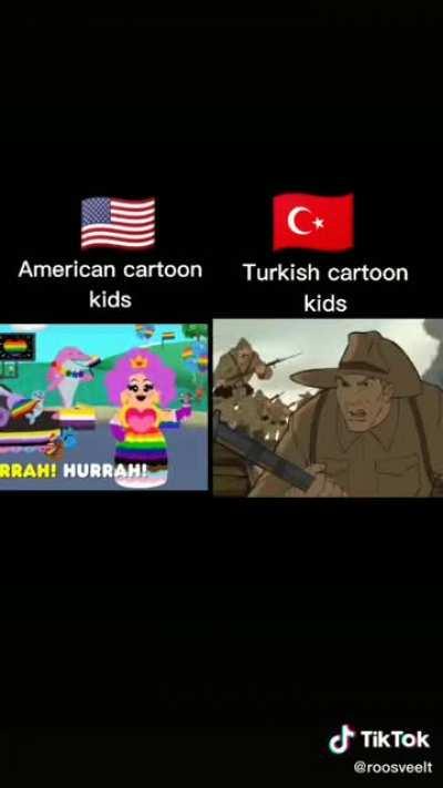 Average W*stern cartoon 🤮 vs CHAD K A R A B O G A cartoon