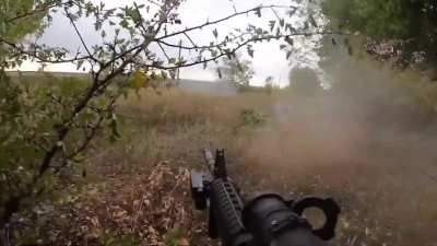 Ukrainian ATGM fire team targeted a Russian armored vehicle. Autumn 2024