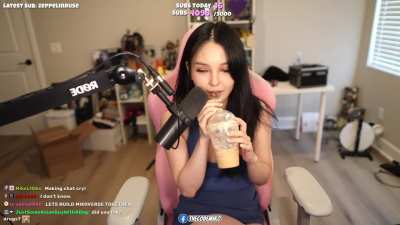 Caffeine making her happy