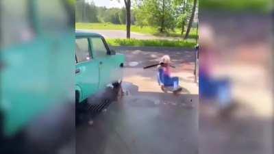 how to wash a car in russian style
