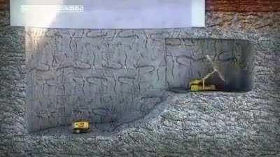 Digging an automobile tunnel