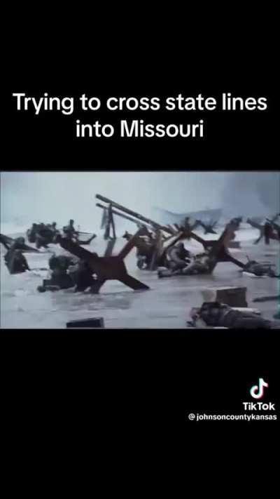 Kansas Missouri Border present day.