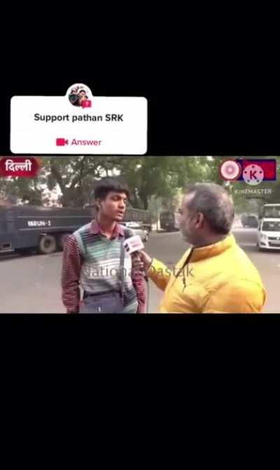 Tiktok of SRK fan defending Pathaan against boycott goes viral with 5mil views+🔥🔥