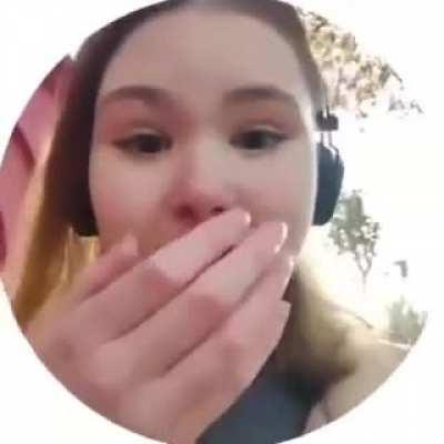 Ukrainian girl filming a video in Kyiv this morning the moment a Russian missile hits accross the street. This is the largest attack on Kyiv since the first month of the war.