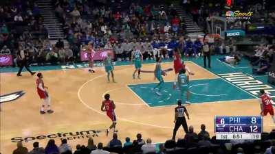 [Highlight] Embiid goes coast to coast for the slam!