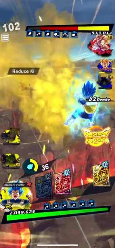 3* Vegeta with double card draw speed 1v3 a Son Family team :)