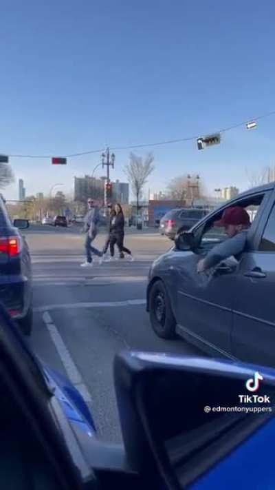Edmonton man dents his own car door