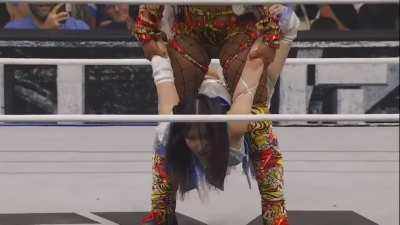 Riho getting bend in the pendulum swing