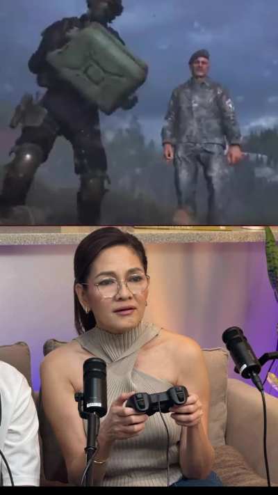 Risa Hontiveros plays COD for the first time