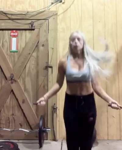 no problem in watching Liv workout all day