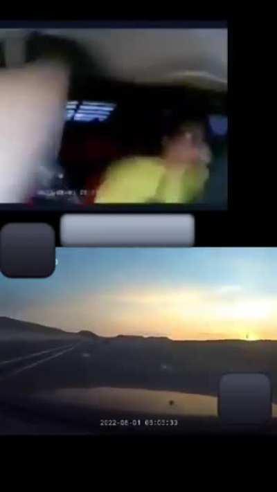 Idiot records herself driving 116 mph down the road with her face buried in her phone