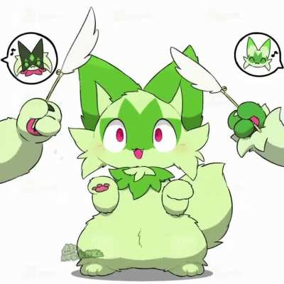 Sprigatito can't decide which one to choose (by Tontaro)