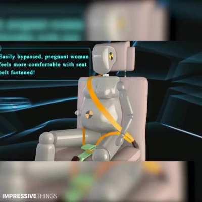 A seatbelts attachment for pregnant women.