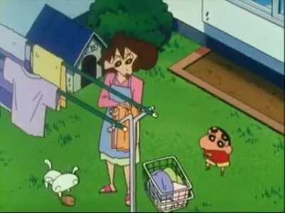 Shin chan was messed up, it was fucked up in english