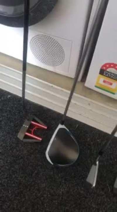 Mate disciplining his set after a shocking round.