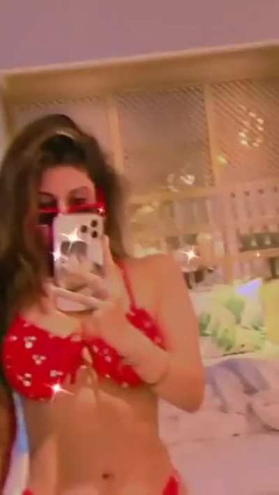 Soanrika in red bikini old