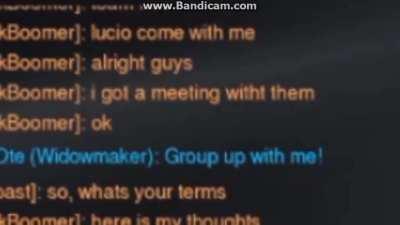 I negotiated point with the enemy team.