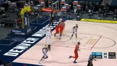 Jokić Finds a Different Gear, Carves the Defense Coast to Coast, and Scores an Easy Layup