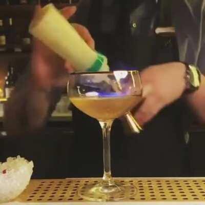 This bartender making a drink - wait till the final step