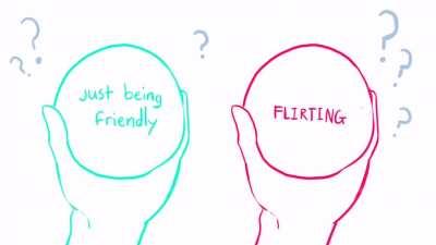 Boys when they receive a complement