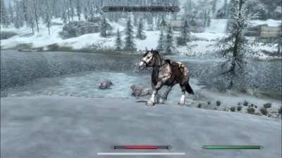 Michael Jackson’s horse in my Skyrim save