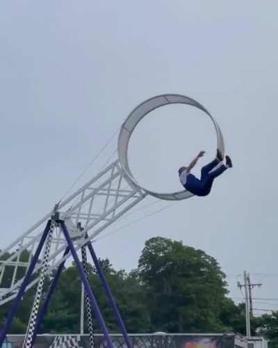 Circus performer falls off mid performance