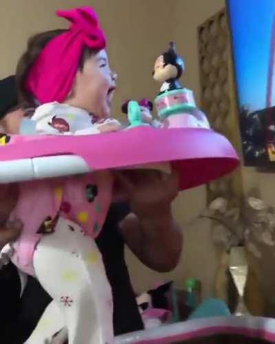 When your daughter is not old enough to ride a rollercoaster, so you improvise