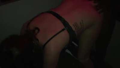 BBC takes wife from behind at the arcade.