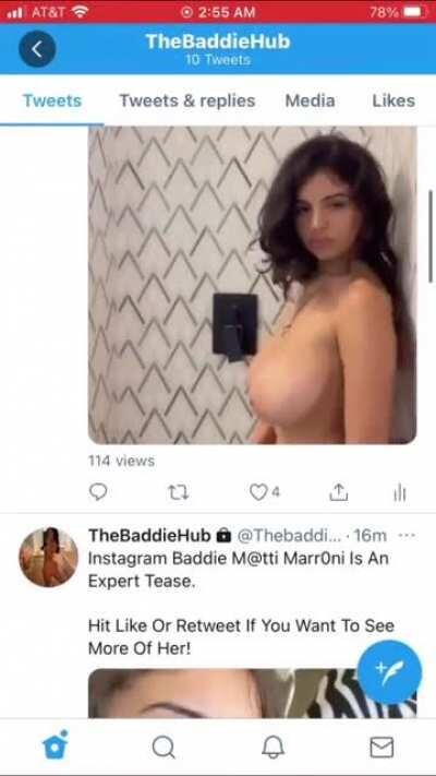 Instagram Baddie M@tti Marr0ni Loves Playing In The Shower! Twitter:@thebaddiehub