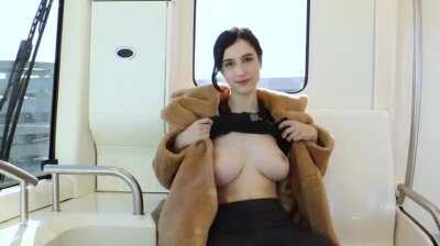 Flashing in the train
