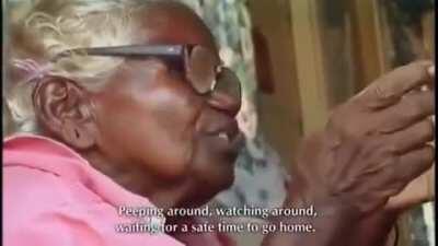 Indians forced into Indentured labour by the British - an old Guyanese woman recounts her experience on a cane plantation