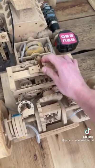 This person built a functioning engine out of wood