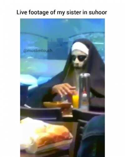 MashAllah the hijab is still on from tahajud