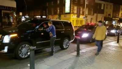 Conor McGregor drives past two drunk guys impersonating him