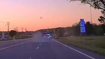 Arkansas State Police cruiser goes airborne after 109 MPH PIT