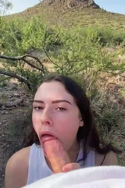 College Cutie on a Hike