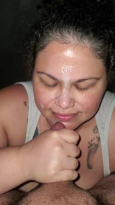 (OC) putting on daddys sunscreen before I go outside 