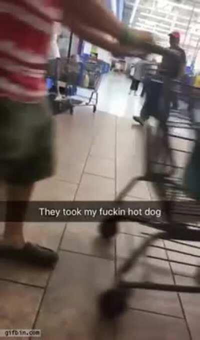 Fuckers took my hot dog
