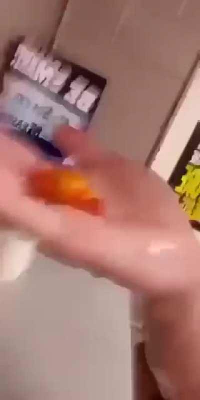 kid eats teachers goldfish
