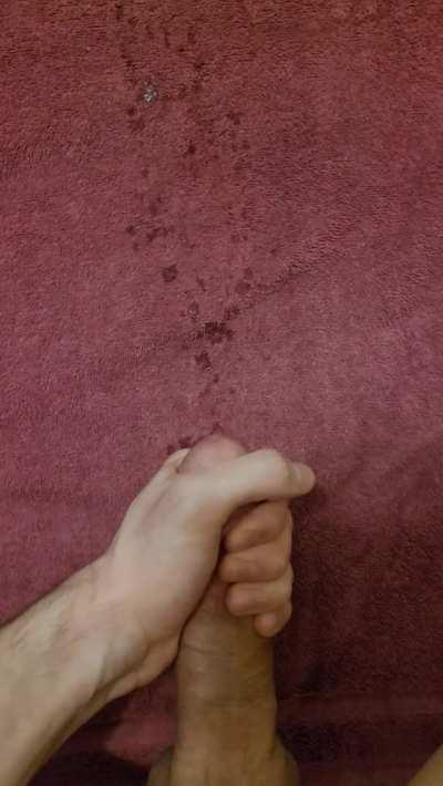 Set out 4ft of towel, still shot over it