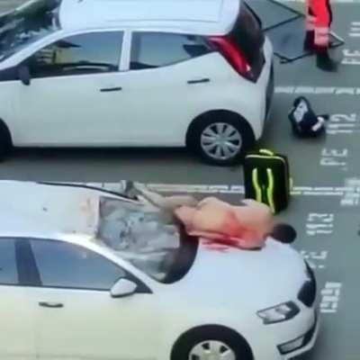 Jumping off a balcony