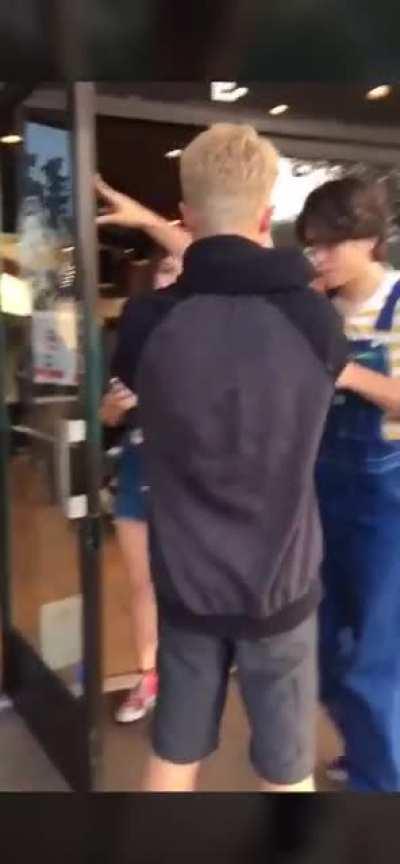 Guy tries flirting with guys girlfriend, gets punched in the face.