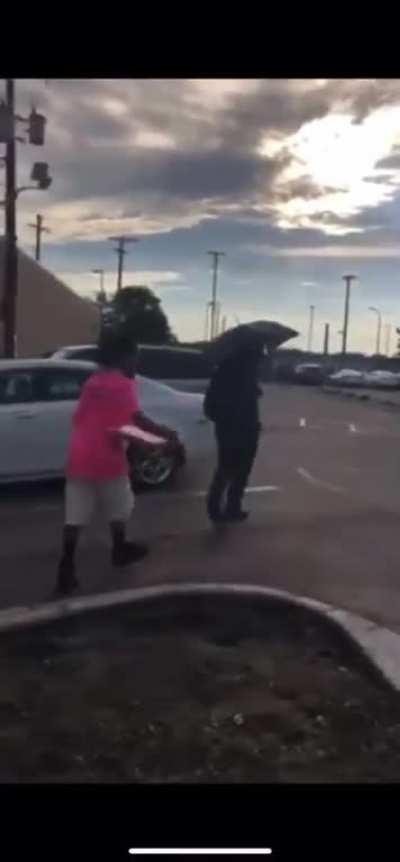 This is the “protestor” who was first to smash the window of AutoZone, instigating violence. It’s pretty clear to see that this is isn’t a protestor. This video was shared here early but I believe was taken down.