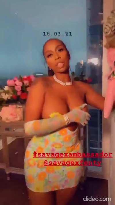 Wish I could see the back of that dress