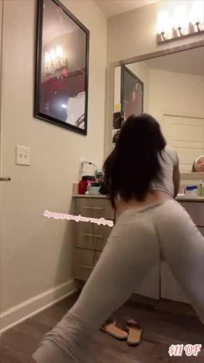 I guess twerking in grey tights the new wave . Iâm for it.